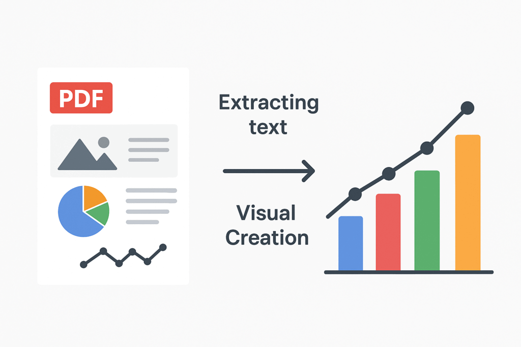 Document to text to visual