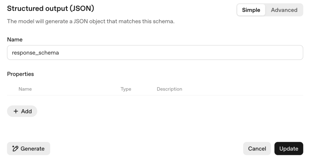 Setting up JSON schema
